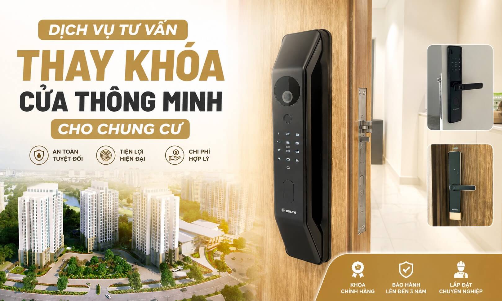 Dịch vụ tư vấn thay khóa cửa thông minh cho chung cư giá tốt Dịch vụ tư vấn thay khóa cửa thông minh cho chung cư giá tốt