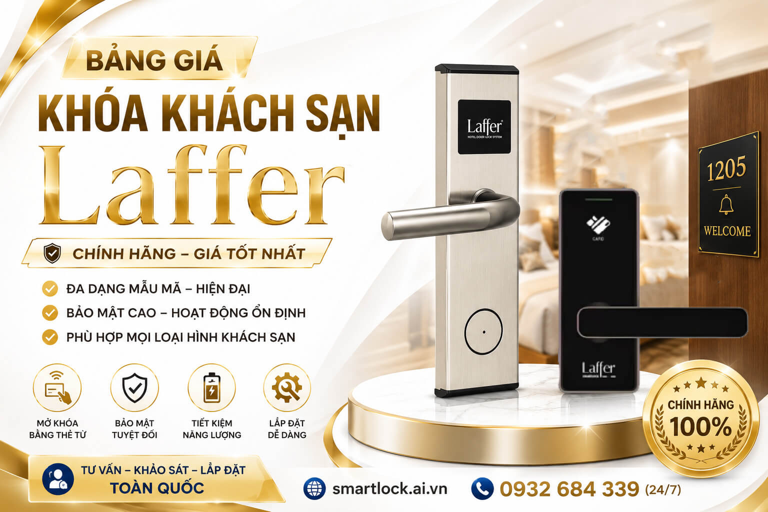 Bảng Giá Khóa Khách Sạn Laffer | Lắp & Sửa Chữa Toàn Quốc Bảng giá khoá khách sạn Laffer