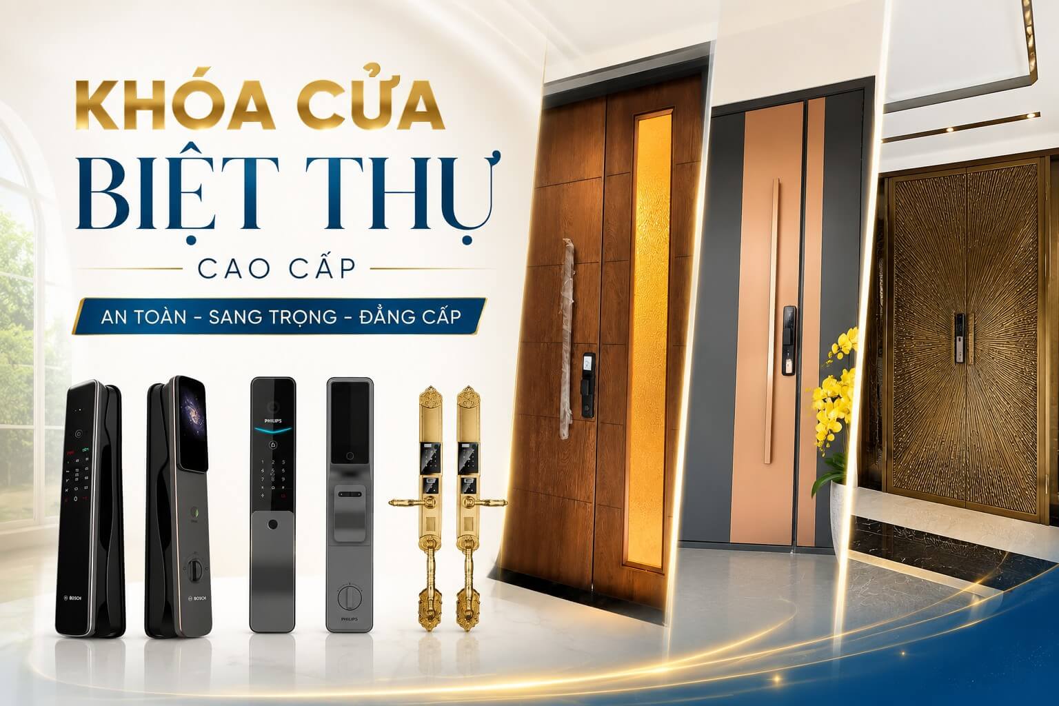 Khoá cửa biệt thự cao cấp nên chọn loại nào chất lượng tốt