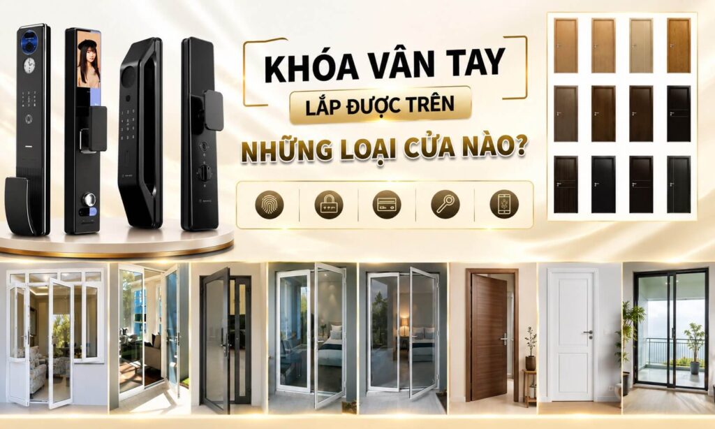Khóa cửa vân tay lắp được trên những loại cửa nào