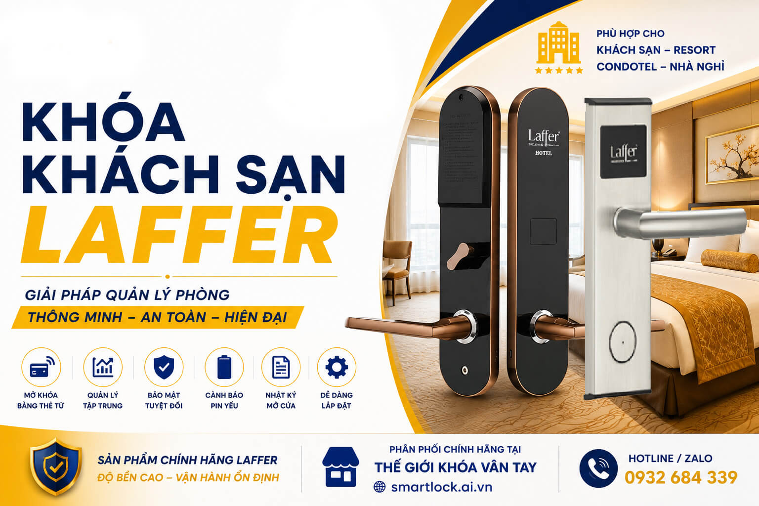 Khóa khách sạn Laffer chính hãng | Resort, Condotel, Nhà nghỉ Khóa khách sạn Laffer chính hãng | Resort, Condotel, Nhà nghỉ