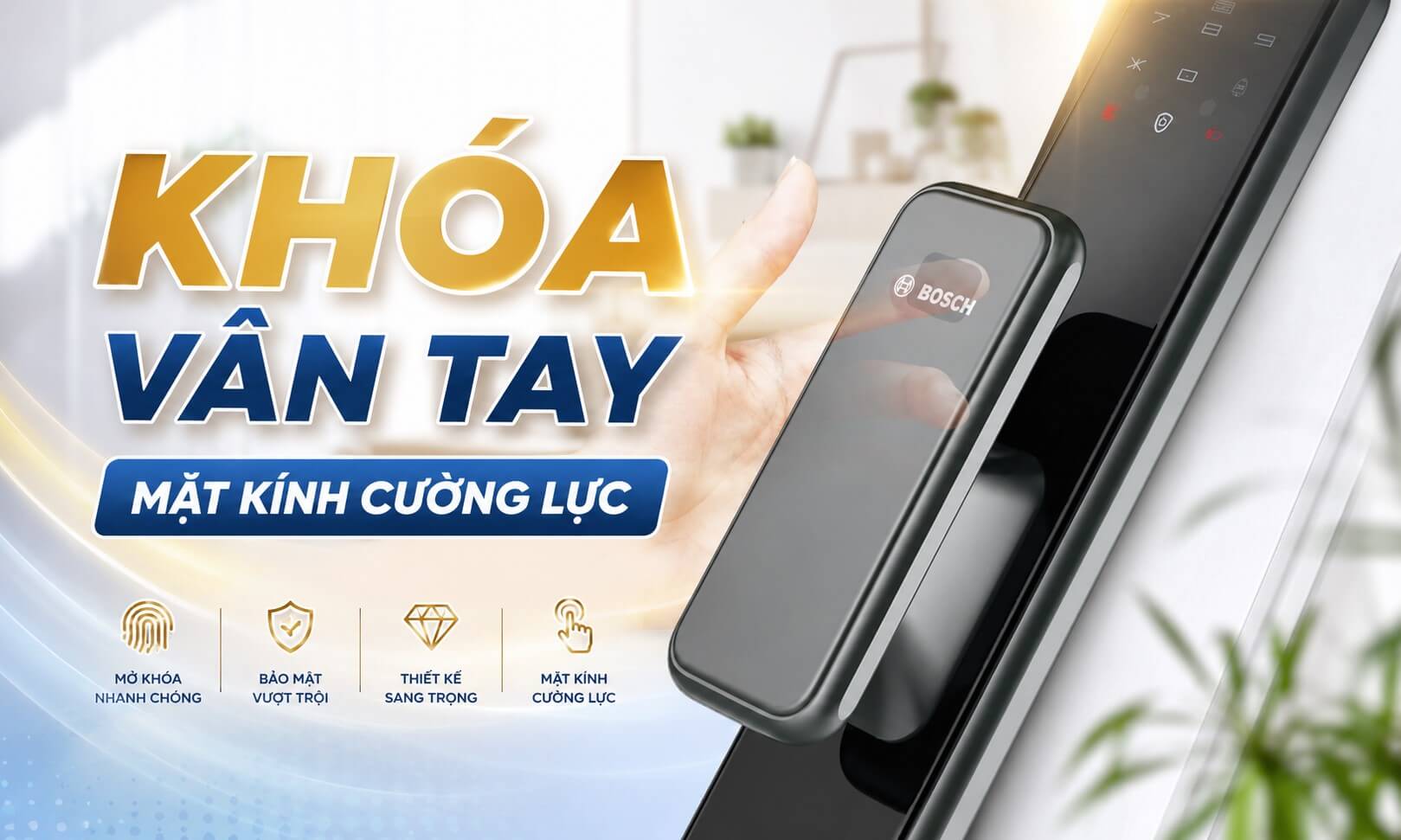 Danh sách các mẫu khoá vân tay mặt kính cường lực bền đẹp đáng mua