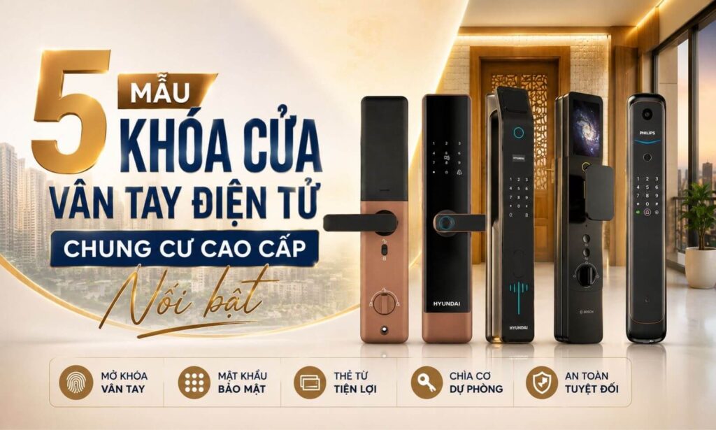 5 mẫu khóa cửa vân tay điện tử chung cư cao cấp nổi bật 5 mẫu khóa cửa vân tay điện tử chung cư cao cấp nổi bật