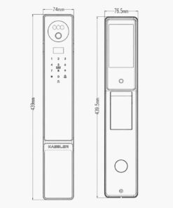 Bản vẽ kích thước khóa thông minh Kassler KL-899 PLUS CNC