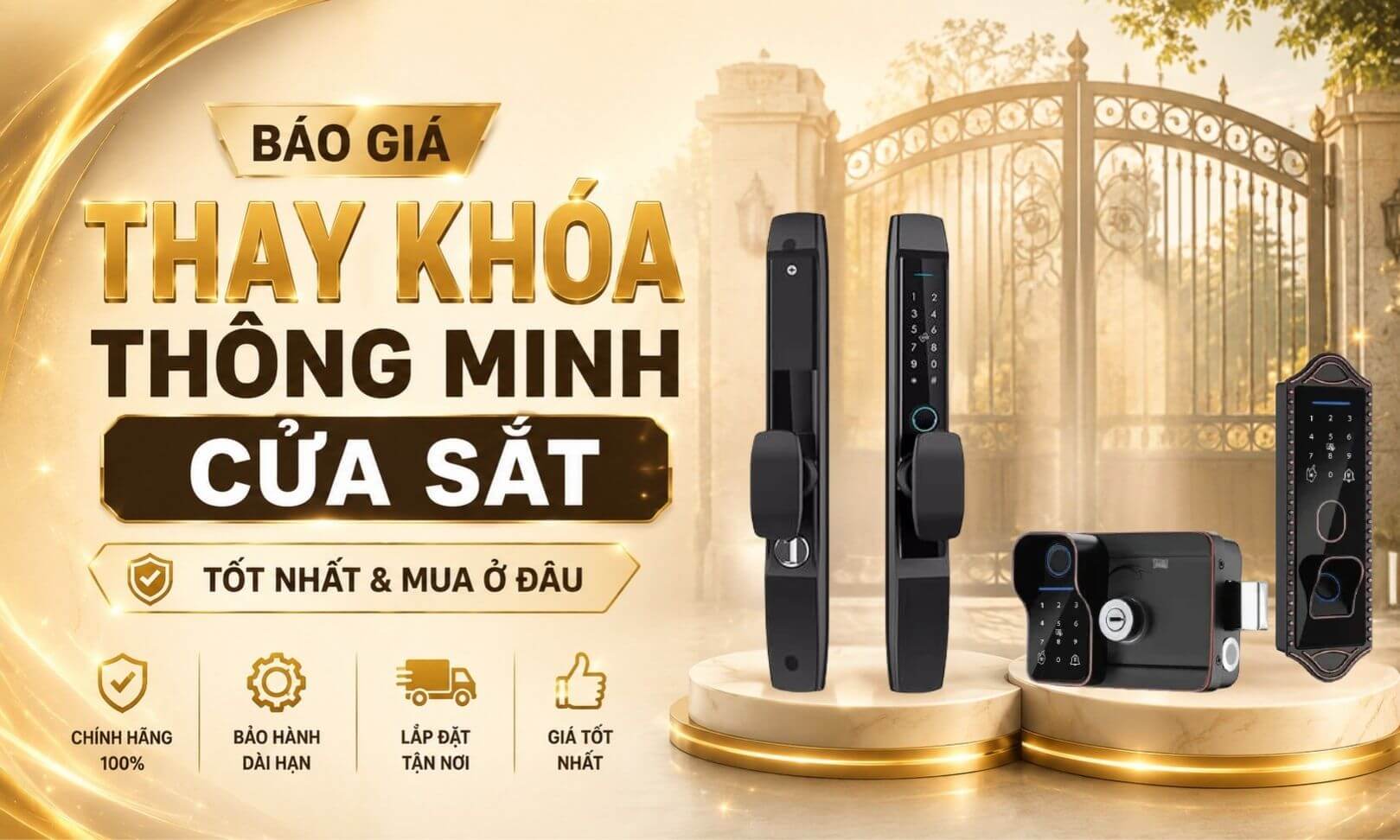 Báo giá thay khóa thông minh cửa sắt tốt nhất & mua ở đâu