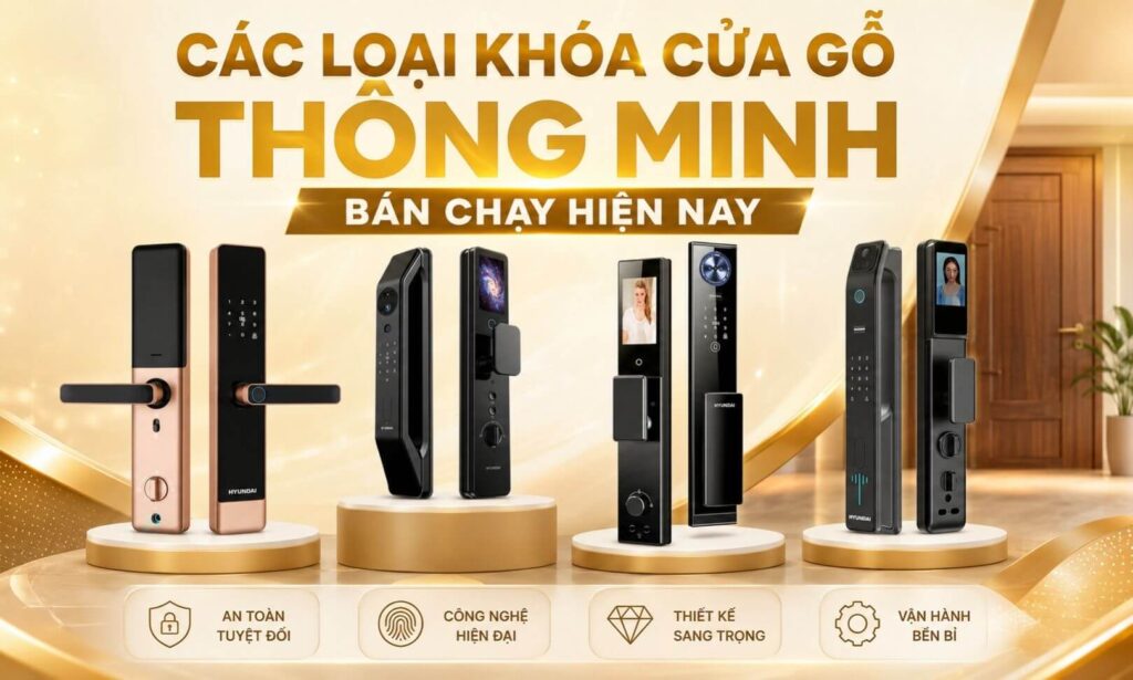 Các loại khóa cửa gỗ thông minh đẹp, hiện đại bán chạy hiện nay Các loại khóa cửa gỗ thông minh đẹp bán chạy