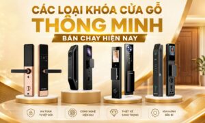 Các loại khóa cửa gỗ thông minh đẹp bán chạy