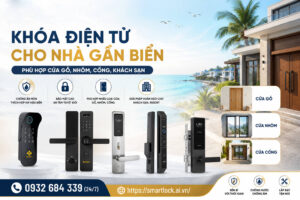 Khóa Điện Tử Cho Nhà Gần Biển Phù Hợp Cửa Gỗ, Nhôm, Cổng, Khách Sạn