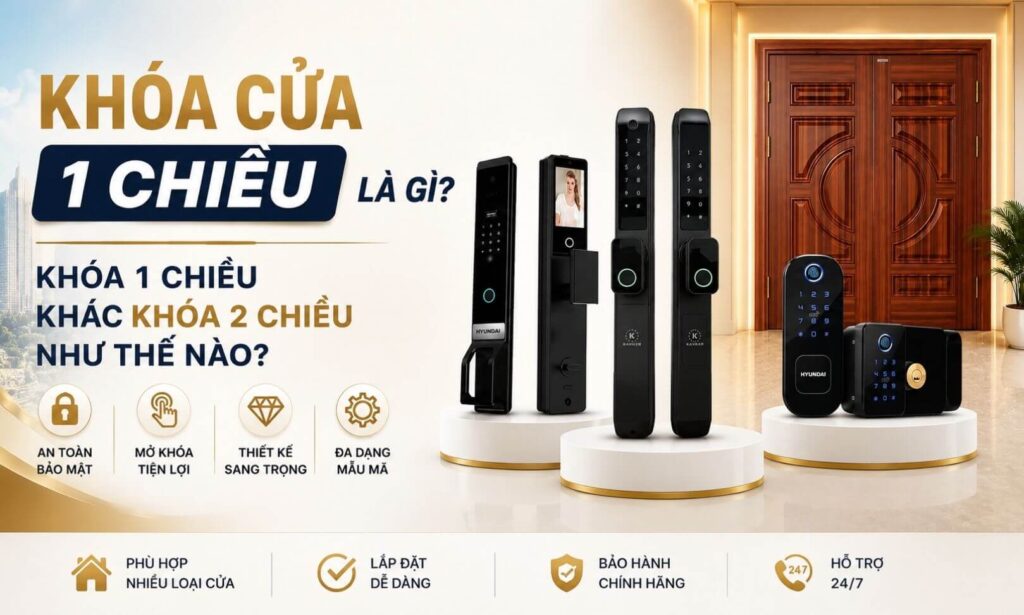 Khóa cửa 1 chiều là gì? Khóa cửa 1 chiều khác 2 chiều như nào? Khóa cửa 1 chiều là gì, khóa 1 chiều khác khóa 2 chiều như thế nào