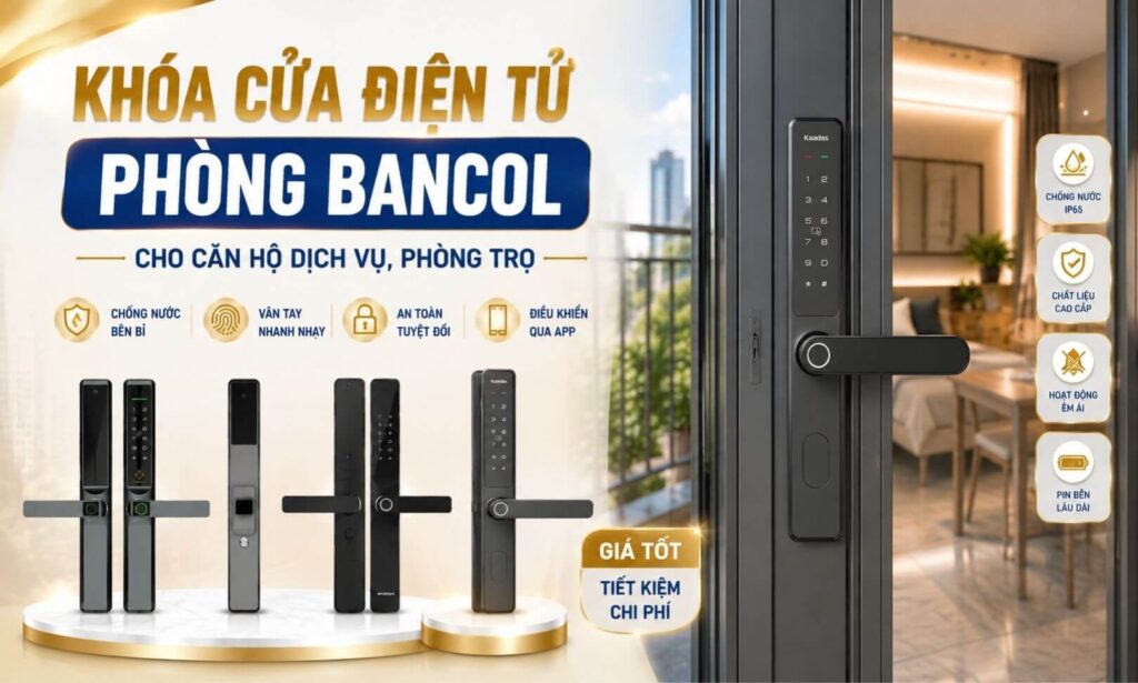 Khóa cửa điện tử phòng bancol cho căn hộ dịch vụ, phòng trọ Khóa cửa điện tử phòng bancol cho căn hộ dịch vụ, phòng trọ giá tốt