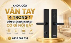 Khóa cửa vân tay 4 trong 1