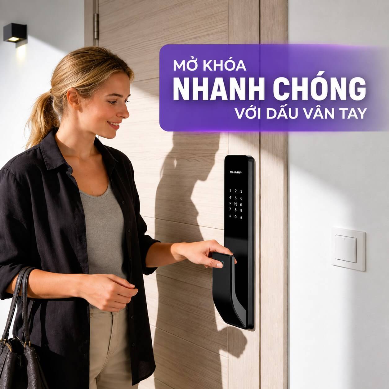 Khóa thông minh Kaadas Q15-5WK trang bị cảm biến vân tay bán dẫn Khóa thông minh Kaadas Q15-5WK trang bị cảm biến vân tay bán dẫn