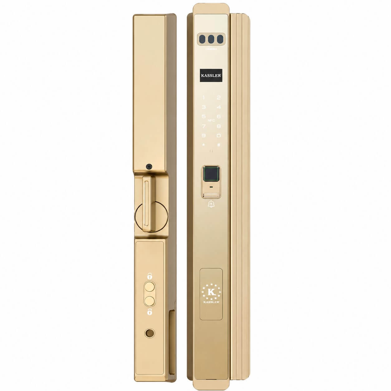Khóa vân tay Kassler KL-539 CNC - VF PRO cho cửa nhôm, sắt Khóa thông minh Kassler KL-539 CNC - VF PRO MÀU VÀNG
