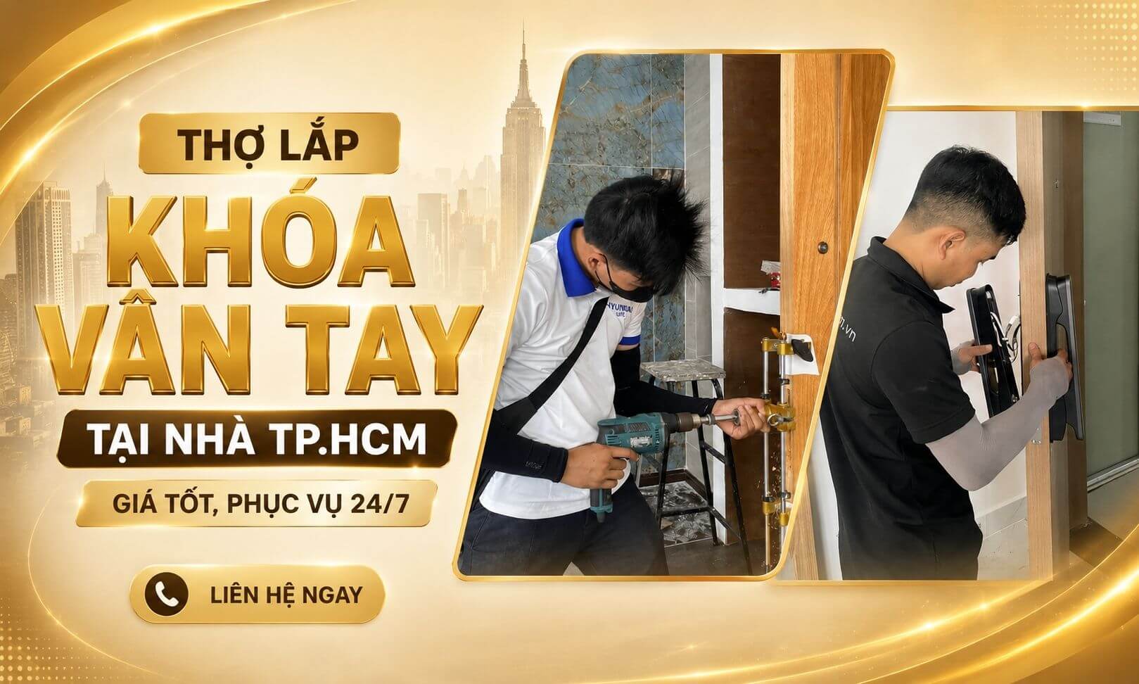 Thợ lắp khóa vân tay tại nhà TP.HCM, giá tốt, phục vụ 24/7 Thợ lắp khóa vân tay tại nhà TP.HCM, giá tốt, phục vụ 247