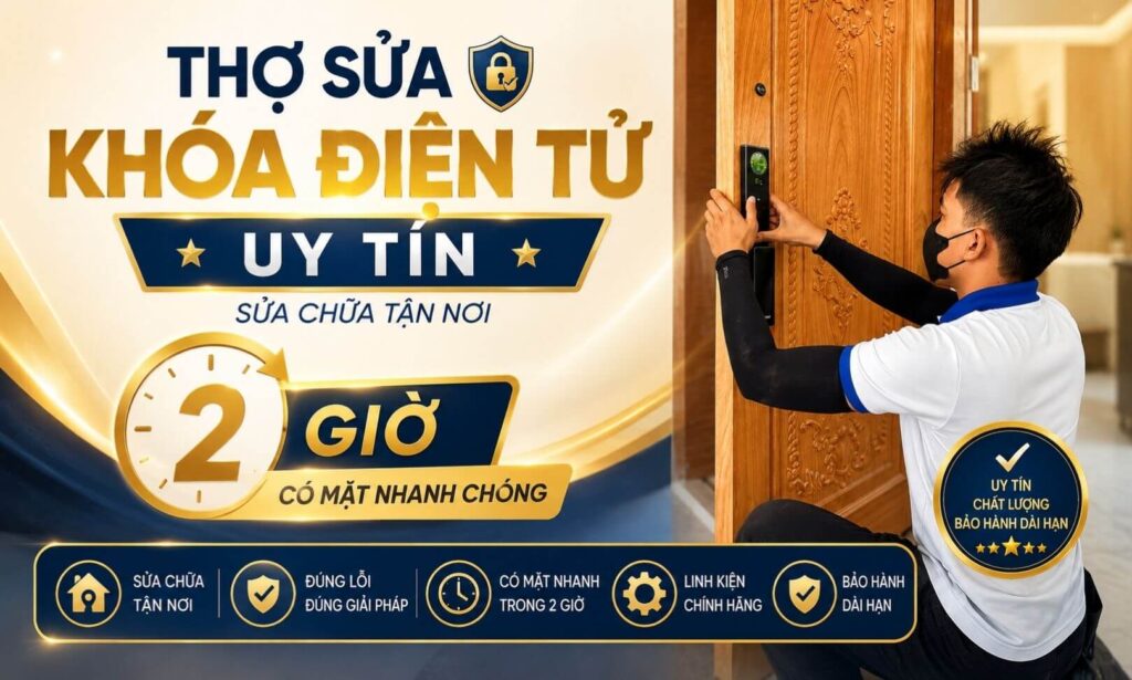 Thợ sửa khóa điện tử uy tín, sửa chữa tận nơi trong 2 giờ Thợ sửa khóa điện tử uy tín, sửa chữa tận nơi