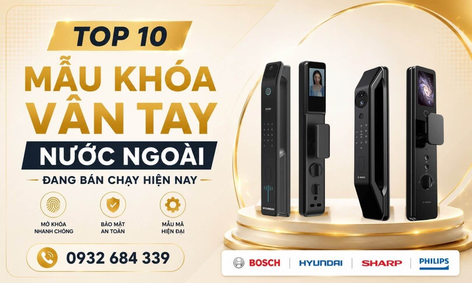 Top khoá vân tay nước ngoài bán chạy hiện nay