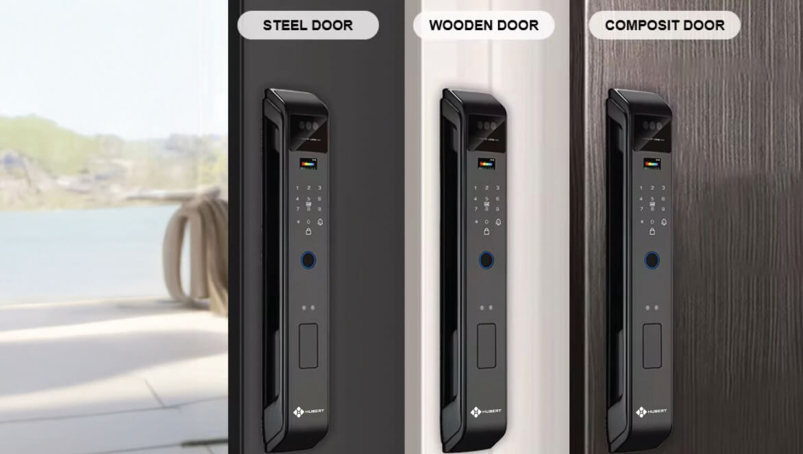 Khoá vân tay cửa gỗ Face ID Hubert HB CG26F Ứng dụng Khoá cửa gỗ Face ID Hubert HB CG26F
