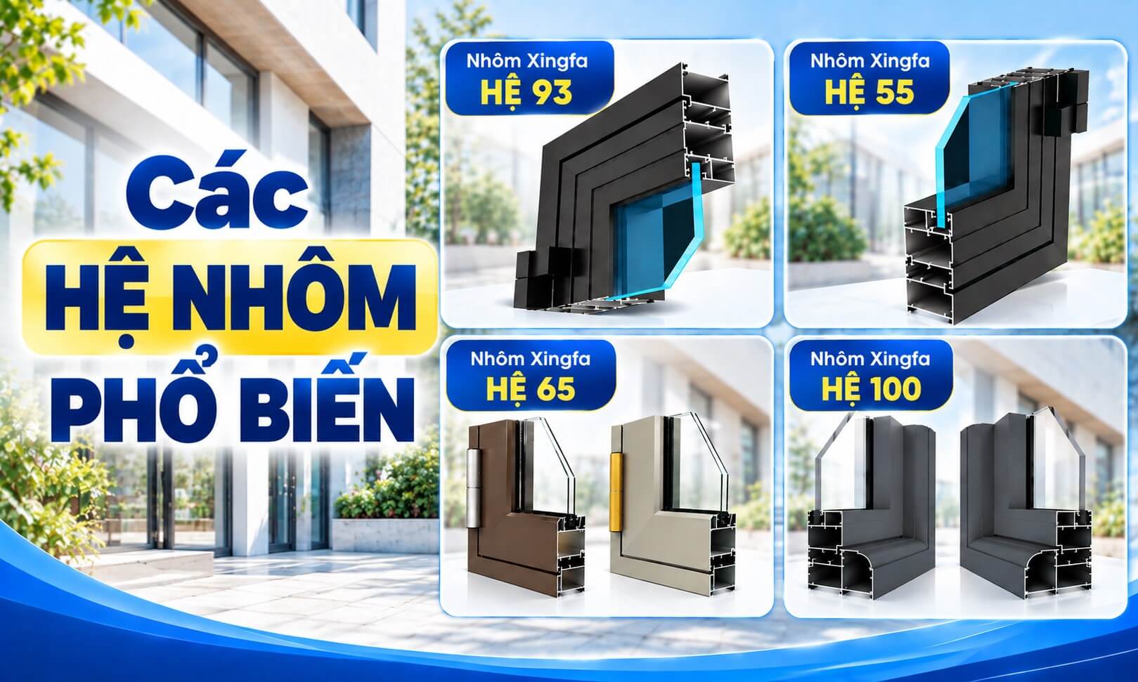 Các Hệ Nhôm Phổ Biến Và Cách Chọn Khóa Cửa Phù Hợp Các Hệ Nhôm Phổ Biến Và Cách Chọn Khóa Cửa Phù Hợp