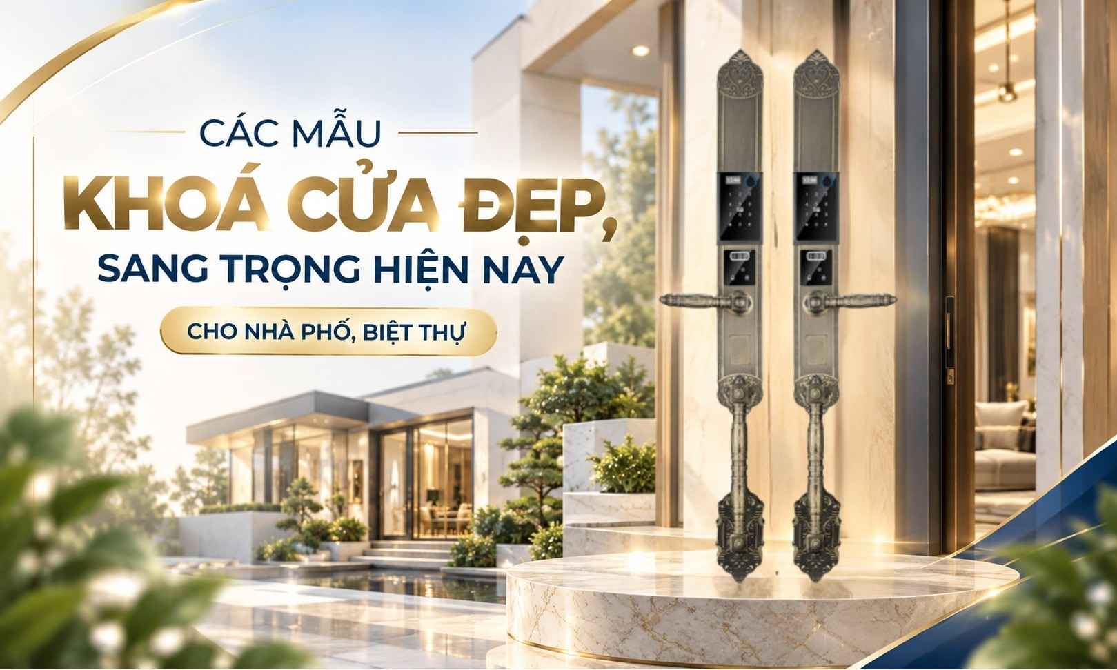 Các mẫu khoá cửa đẹp, sang trọng hiện nay cho nhà phố, biệt thự