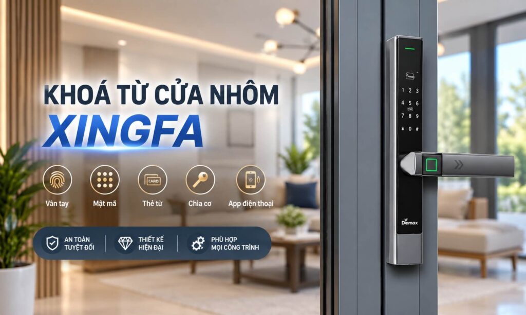 Khóa Từ Cửa Nhôm Xingfa: Cấu Tạo, Nguyên Lý Và Tiêu Chí Chọn Chức năng, cấu tạo khoá cửa nhôm Xingfa