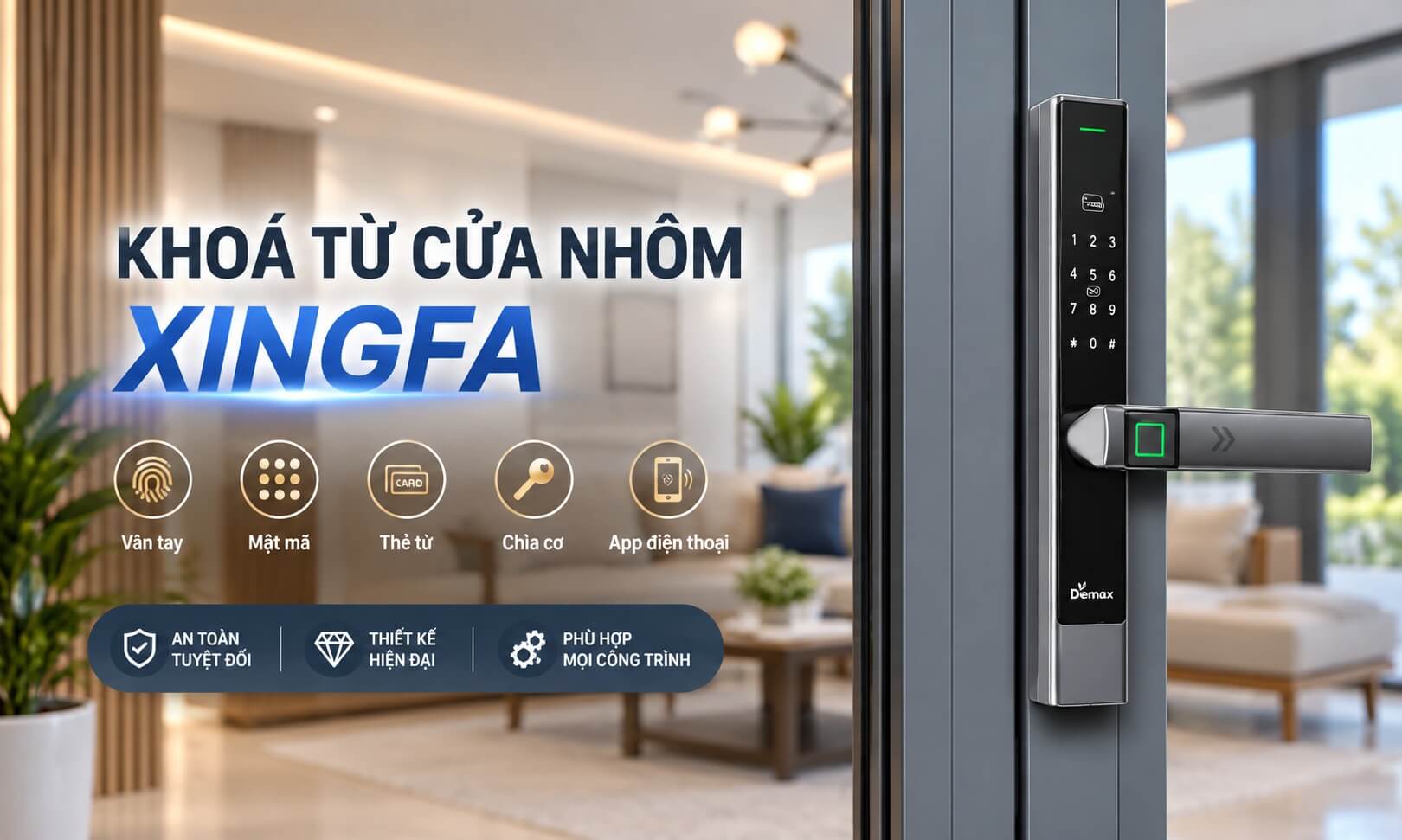 Chức năng, cấu tạo khoá cửa nhôm Xingfa