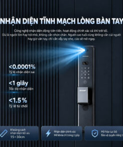 Khóa cửa vân tay điện tử SHARP R3 FV Công nghệ nhận diện tĩnh mạch lòng bàn tay trên khóa vân tay Sharp R3 FV