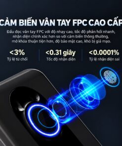 Khóa cửa vân tay điện tử SHARP R3 FV Khóa Sharp R3-FV trang bị cảm biến vân tay FPC