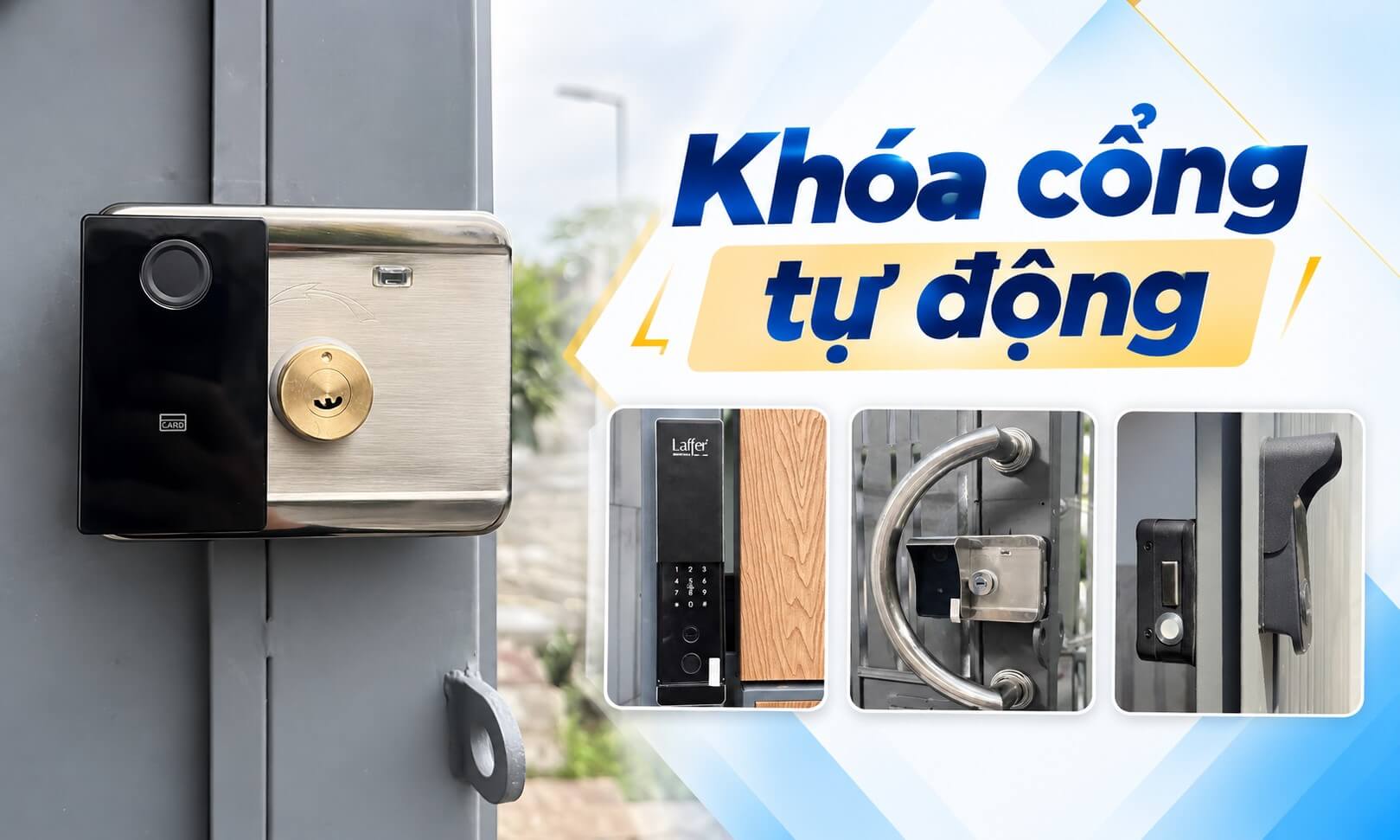 Khóa cửa cổng tự động cho nhà riêng, nhà phố, căn hộ, biệt thự Khóa cửa cổng tự động cho nhà riêng, nhà phố, căn hộ, biệt thự