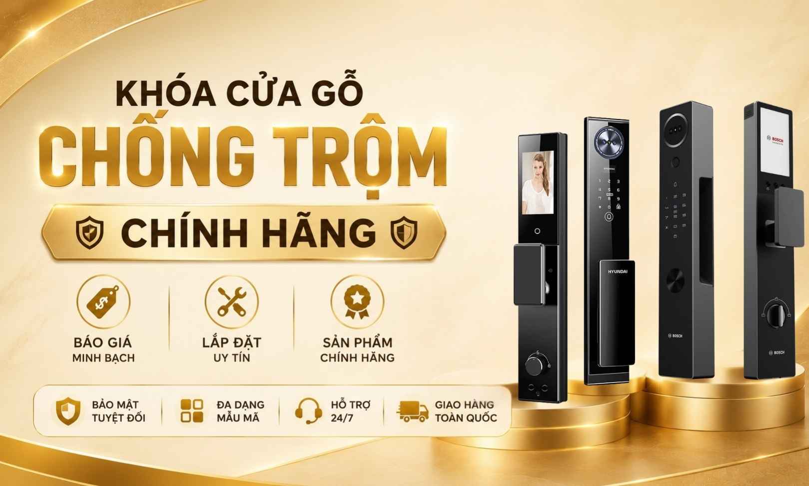 Khóa cửa gỗ chống trộm