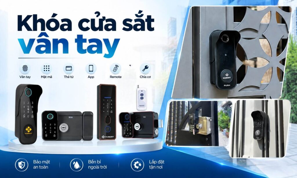 Khóa cửa sắt vân tay | Mẫu đẹp, giá tốt, nhiều tính năng Khóa cửa sắt vân tay | Mẫu đẹp, giá tốt, nhiều tính năng