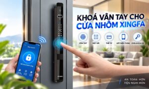 Khóa cửa vân tay cho cửa nhôm Xingfa