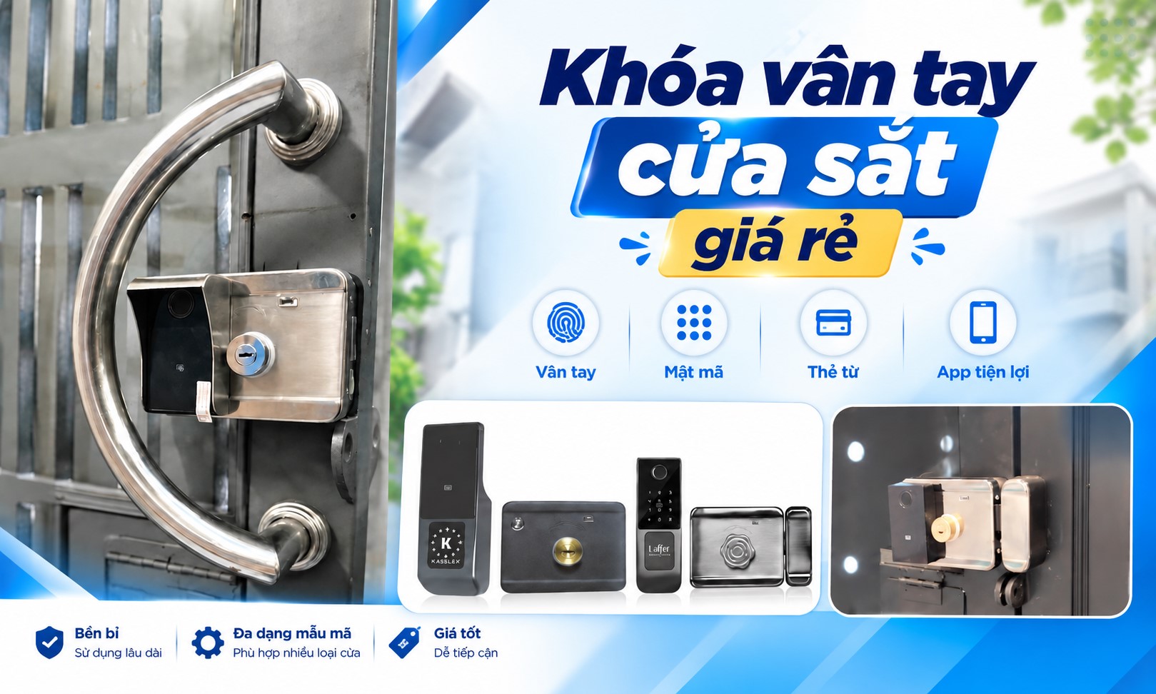 Danh sách những khóa vân tay cửa sắt giá rẻ đáng mua nhất 2026