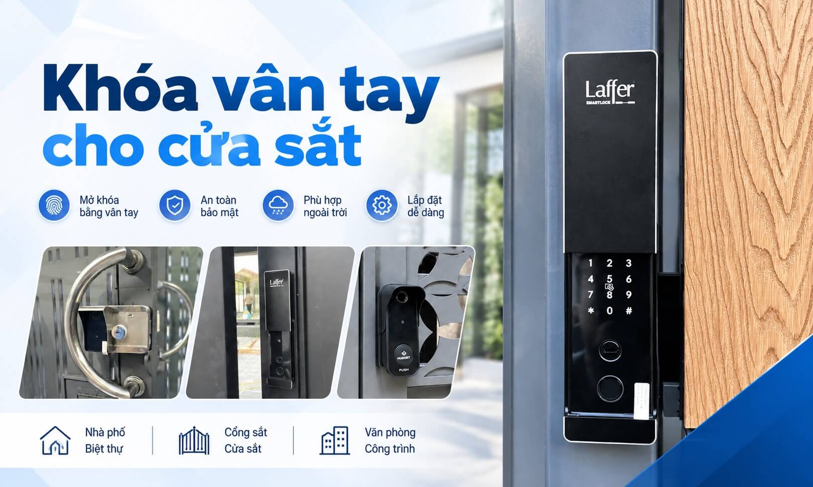 Dịch vụ lắp khóa vân tay cho cửa sắt tận nơi chuyên nghiệp, nhanh chóng