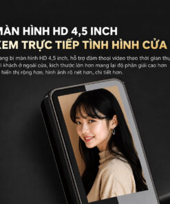 Khóa cửa vân tay điện tử SHARP R3 FV Màn hình HD 4,5 inch hỗ trợ quan sát và đàm thoại video