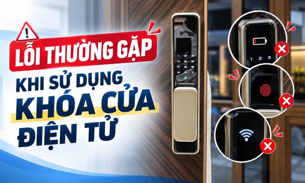 Danh sách những lỗi thường gặp khi sử dụng khóa cửa điện tử
