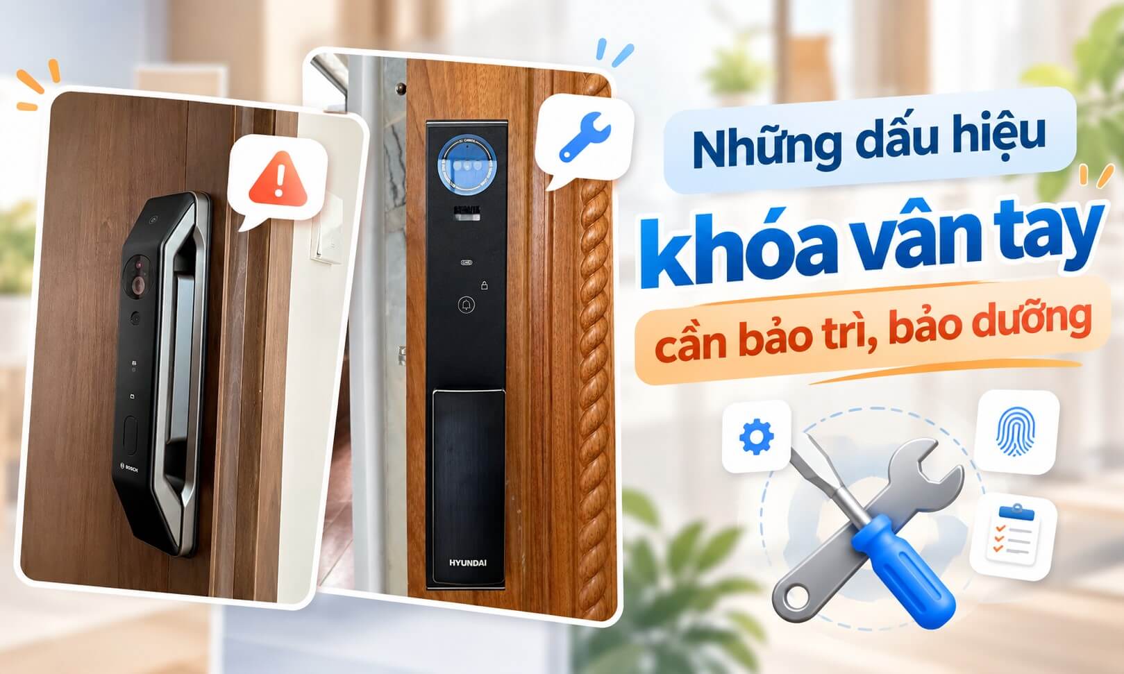 Những dấu hiệu khóa vân tay cần bảo trì, bảo dưỡng