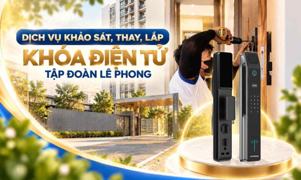 Dịch vụ khảo sát, thay, lắp khóa điện tử Tập đoàn Lê Phong Dịch vụ khảo sát, thay, lắp khóa điện tử Tập đoàn Lê Phong