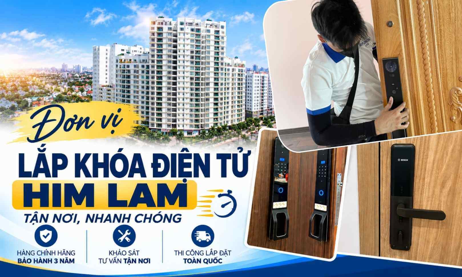 Đơn vị lắp khóa điện tử Him Lam tận nơi, nhanh chóng, uy tín