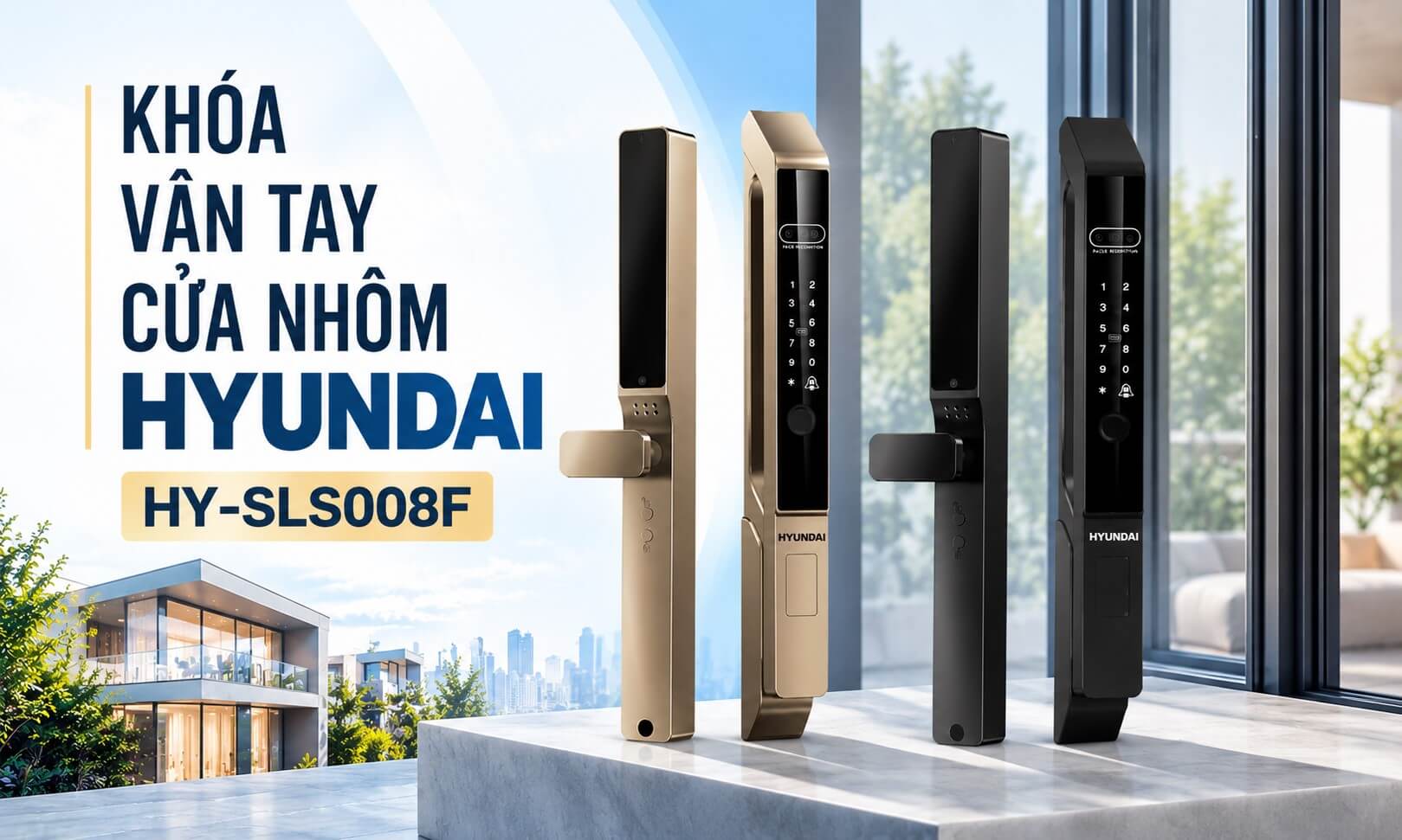 Khóa Vân Tay Cửa Nhôm Hyundai HY-SLS008F Có Tốt Không? Đánh Giá Chi Tiết