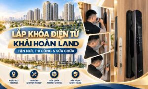 Lắp khóa điện tử Khải Hoàn Land tận nơi, thi công & sửa chữa