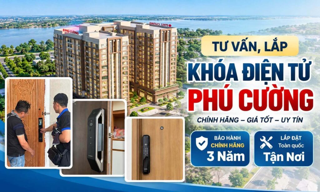 Nhận tư vấn, thi công lắp khóa điện tử Phú Cường tận nơi Nhận tư vấn, thi công lắp khóa điện tử Phú Cường tận nơi