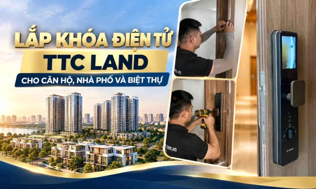 Lắp khóa điện tử TTC Land cho căn hộ, nhà phố và biệt thự Lắp khóa điện tử TTC Land cho căn hộ, nhà phố và biệt thự